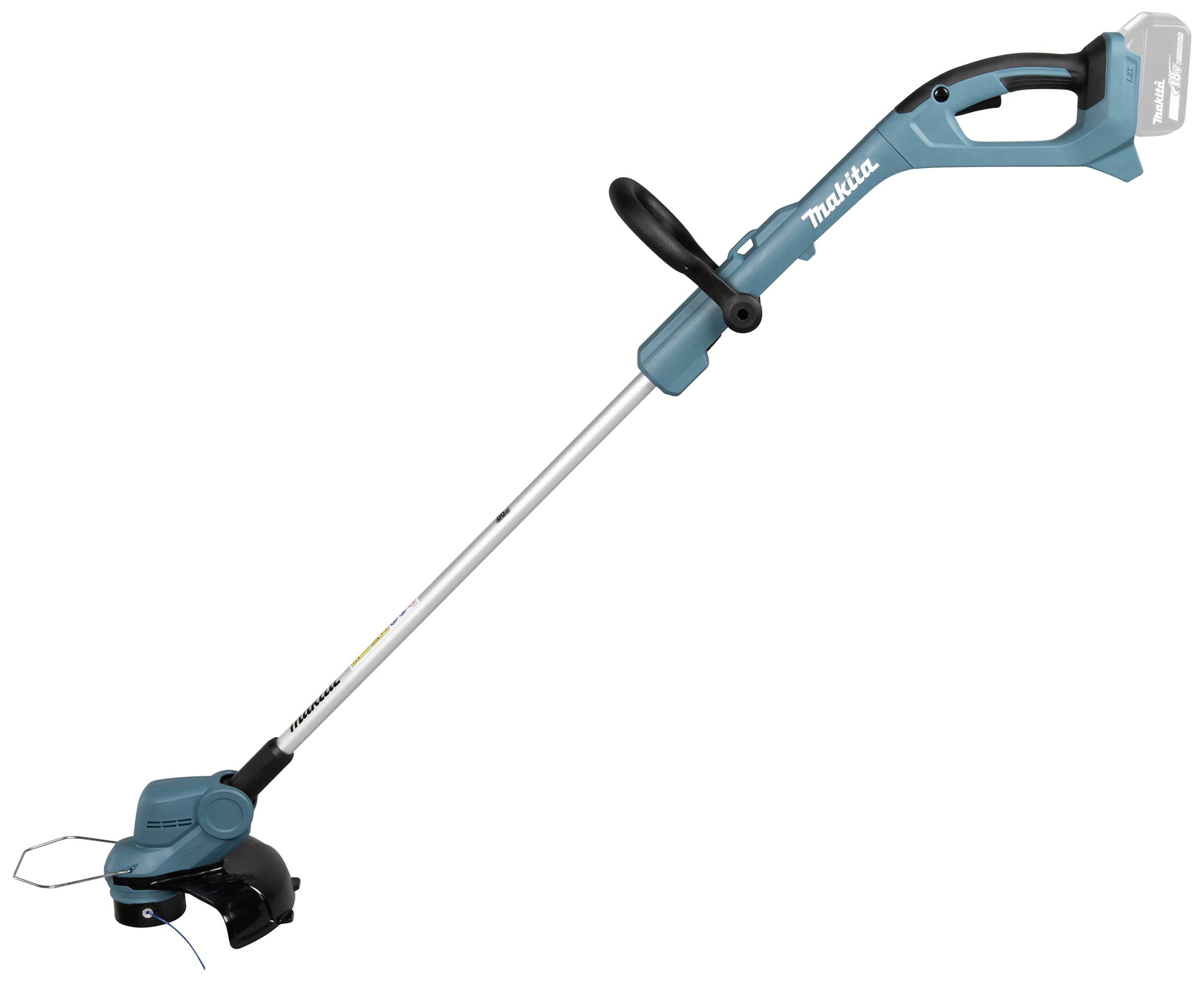 Bezdrátový vyžínač s ergonomickou rukojetí, vhodný pro sečení trávy v obtížně dostupných místech.