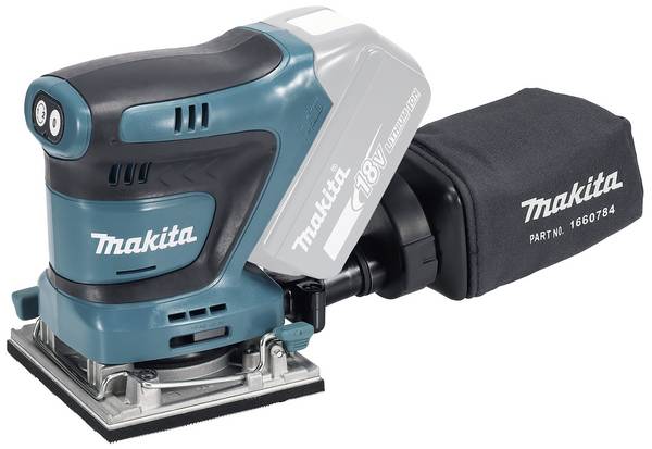 Makita DBO484Z DBO484Z  Akumulátorová vibrační bruska  bez akumulátoru  18 V 102 x 112 mm Počet přibalených akumulátorů 0