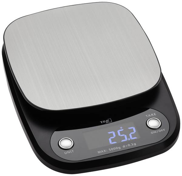 TFA Dostmann APPLE PIE kuchyňská váha digitální  Max. váživost=5000 g antracitová 155 x 210 x 29