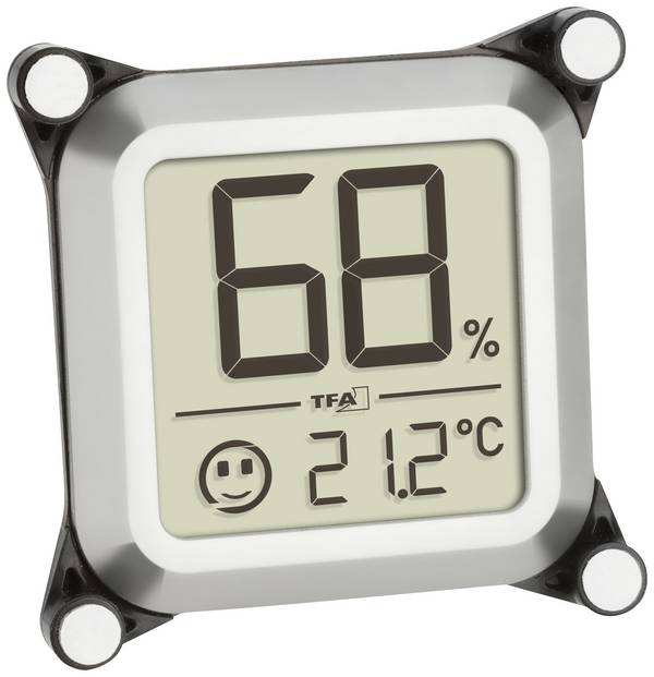 TFA Dostmann Humidore teploměr a vlhkoměr stříbrná 30.5056.54