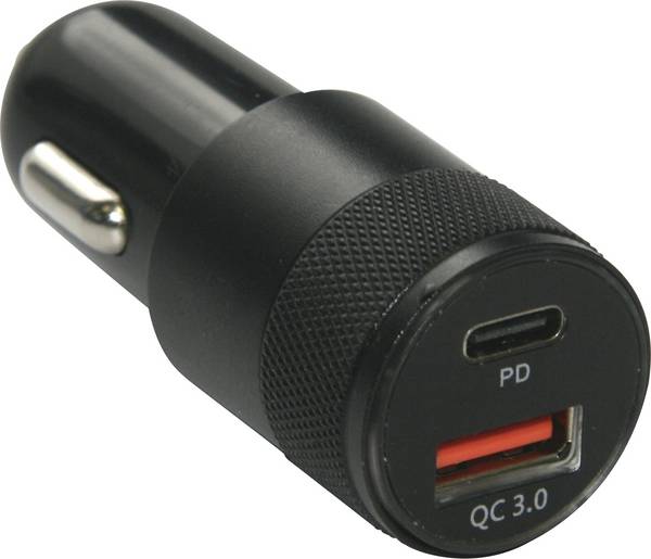 IWH Nabíjecí zástrčka Quick Dual USB-C pro auto 3 A. Proudová zatížitelnost (max.)=3 A   12 V, 24 V