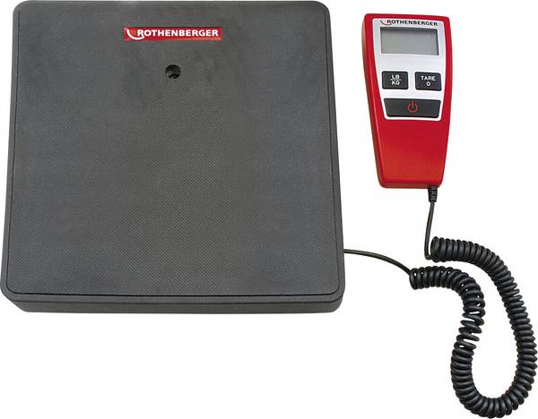 Rothenberger R17300416 Váha na chladivo R17300416  Max. váživost 120 kg Rozlišení 5 g na baterii