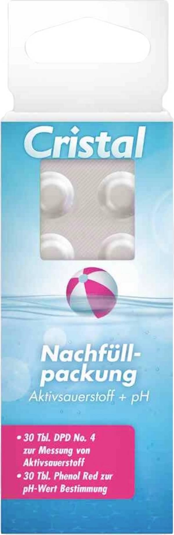 <br>  Cristal<br>  287103<br>  Nachfüllpackung Sauerst.pH Wassertestgerät Sauerstoff<br>  <br>  60 ks<br>  <br>  <br>