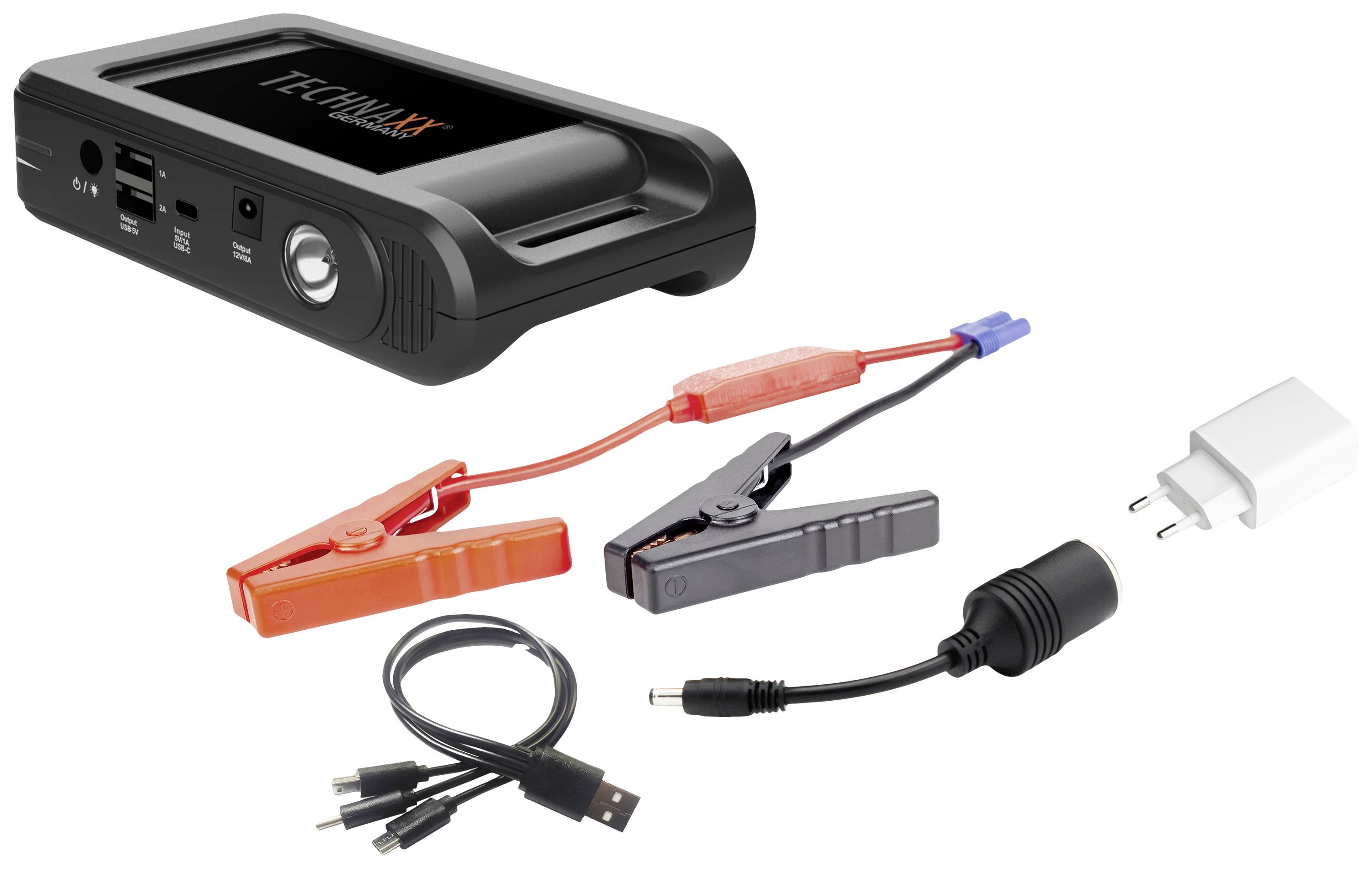 Technaxx systém pro rychlé startování auta TX-218 5030 Pomocný startovací proud (12 V)=350 A  kompresor, elektronická oc