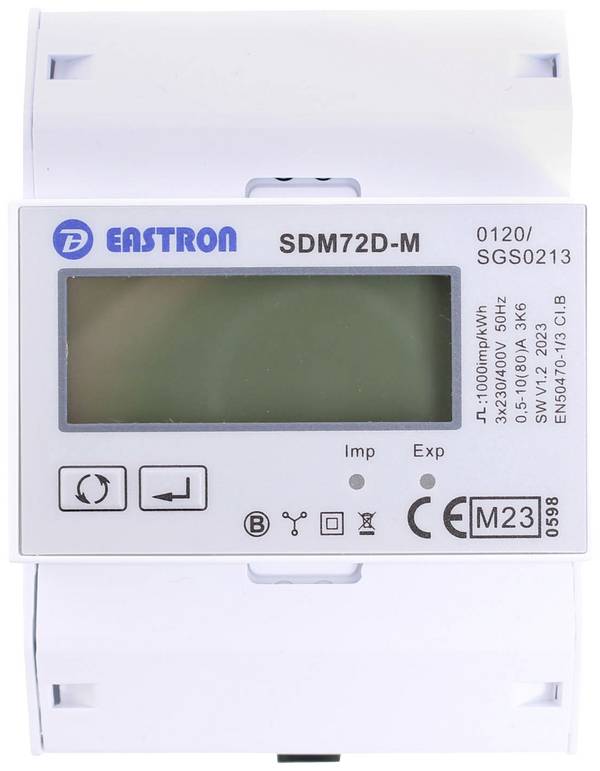 Counttec SDM72DM SDM72DM třífázový elektroměr digitální 80 A Úředně schválený: Ano 1 ks