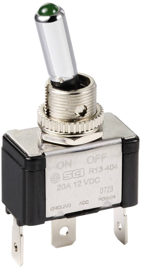 TRU COMPONENTS TC-11193844 páčkový spínač 12 V/DC 20 A 1x vyp/zap s aretací 1 ks