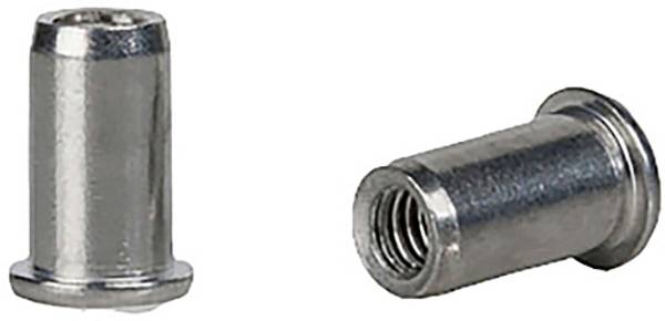 Gesipa 1433676 slepá nýtovací matice (Ø x d) 6 mm x 11 mm M4 hliník hliník hliník Blindnietmutter Al M4x6x11,0 Standard KS 0,25-3,0mm 500 ks