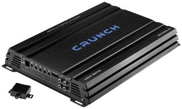 Crunch  GPX3300.1D  1kanálový digitální koncový stupeň  3300 W  Regulace hlasitosti/basů/výšek  Vhodné pro značku auta: Universal