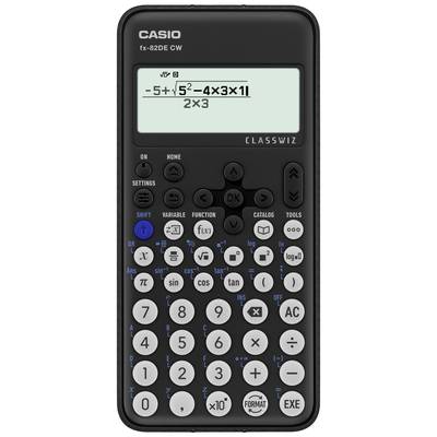 Casio FX-82DE CW  technicko-vědecký počítač černá Displej (počet míst): 10 na baterii (š x v x h) 77 x 13.8 x 162 mm