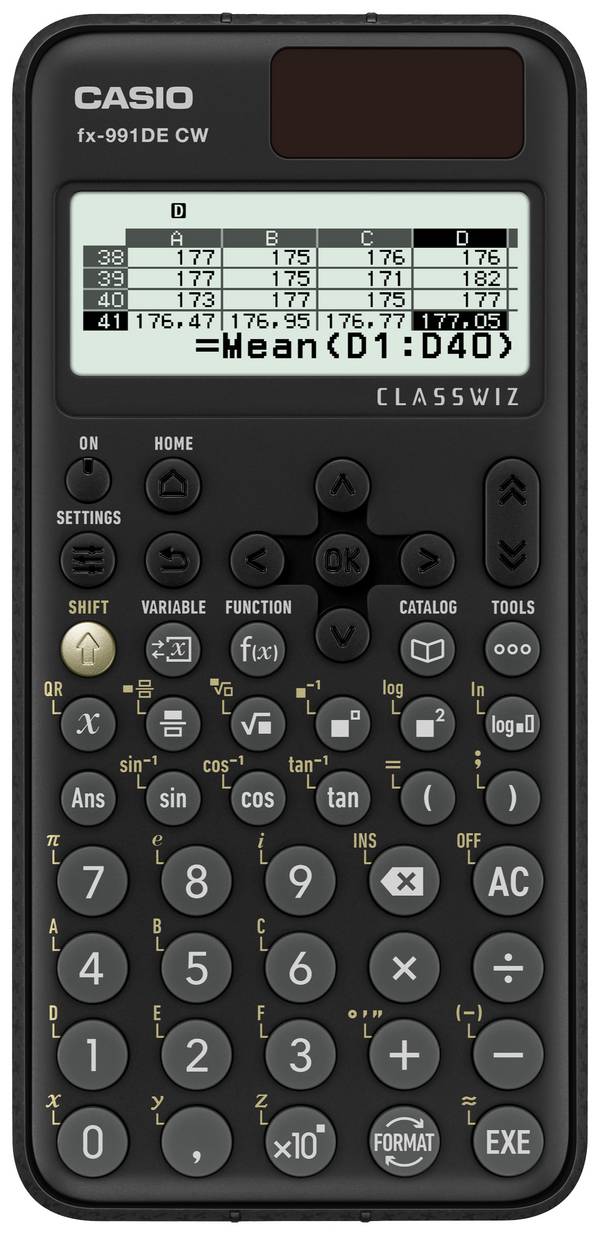Casio FX-991DE CW  technicko-vědecký počítač, displej (počet míst) 10, na baterii, solární napájení, černá