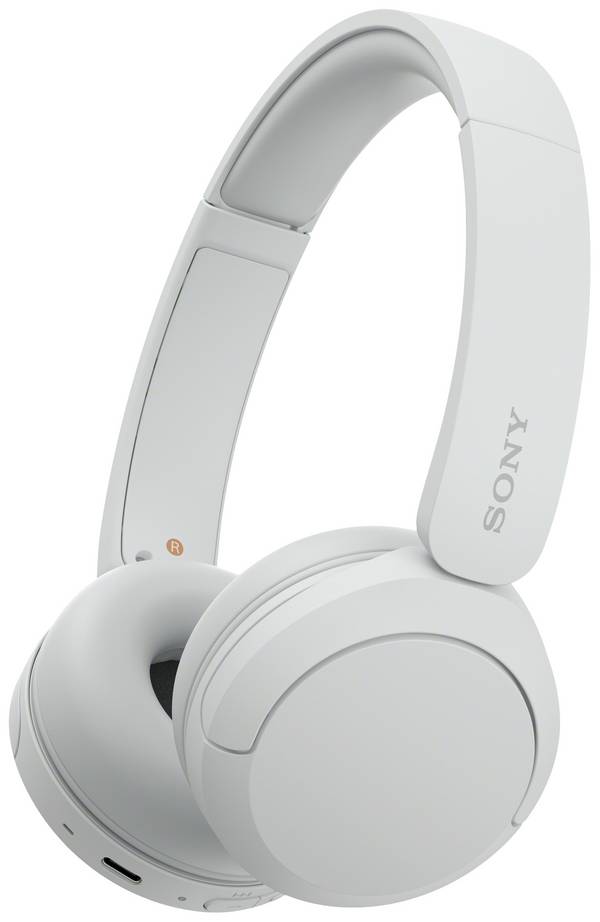 Sony WH-CH520  Headset otevřená (On Ear) Bluetooth® stereo bílá Redukce šumu mikrofonu Indikátor nabití, headset, personalizace zvuku, regulace hlasitosti, otočná sluchátka