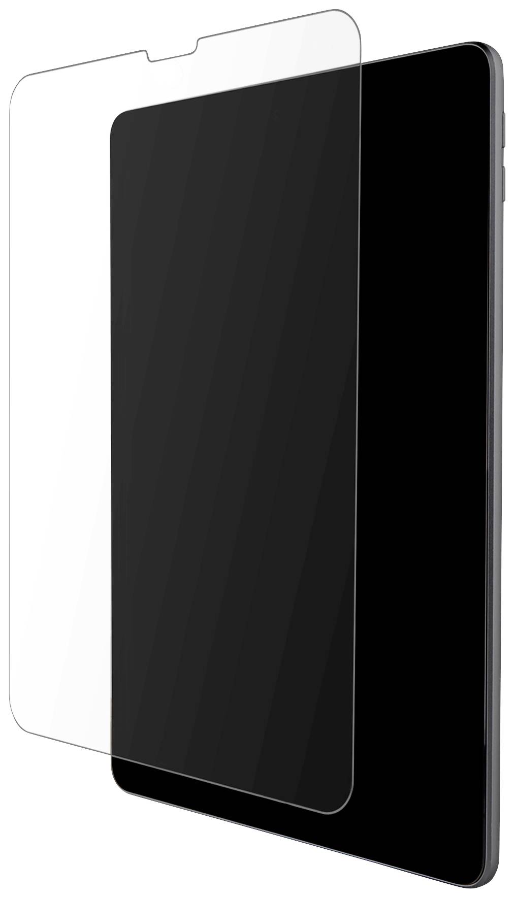 Tablet s ochrannou fólií, která je právě nanášena.