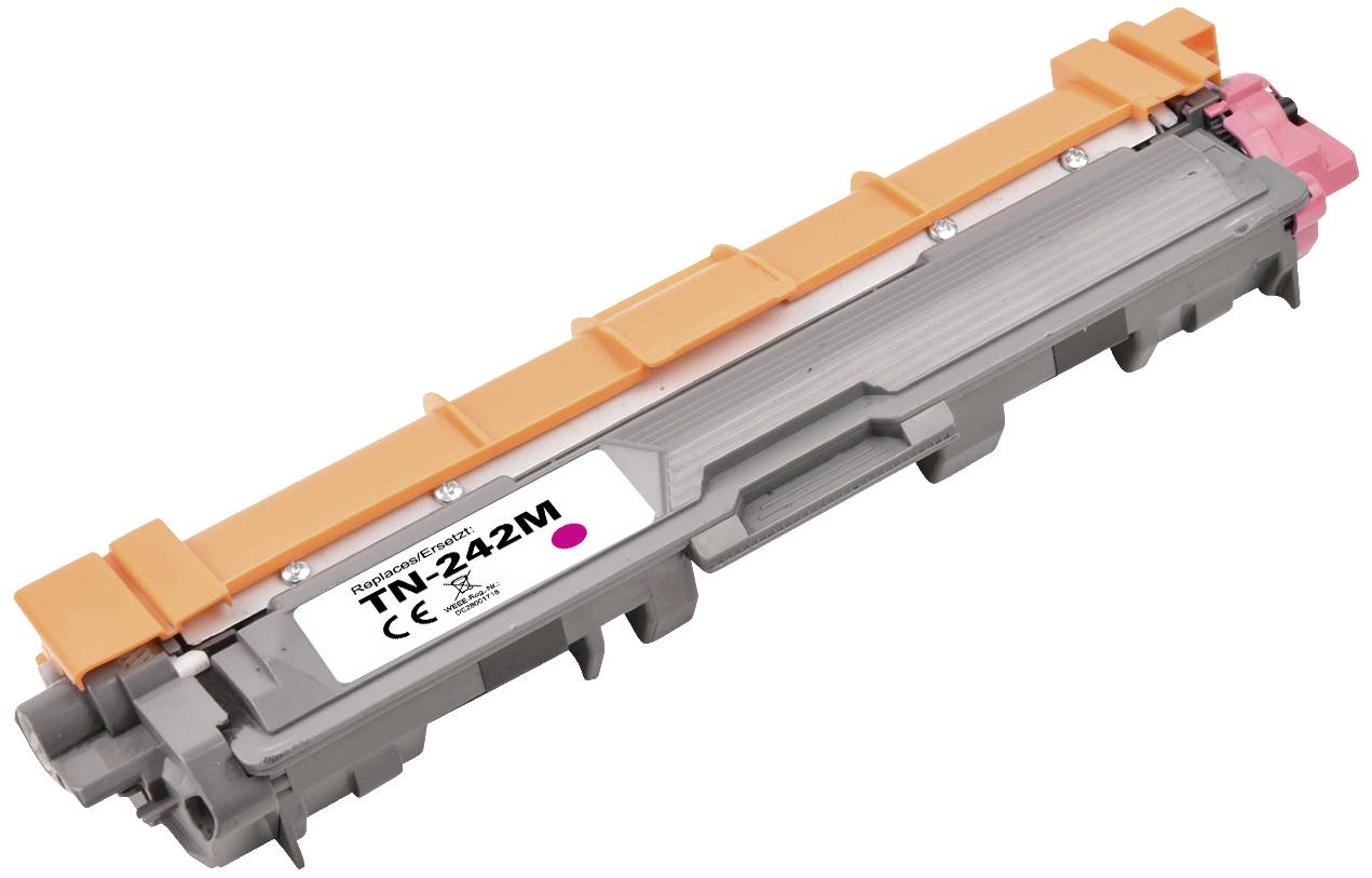 Tiskový toner v šedé a oranžové barvě, model 'TN-242M', pro laserové tiskárny, kompatibilní se zařízeními podporujícími CE 242M.