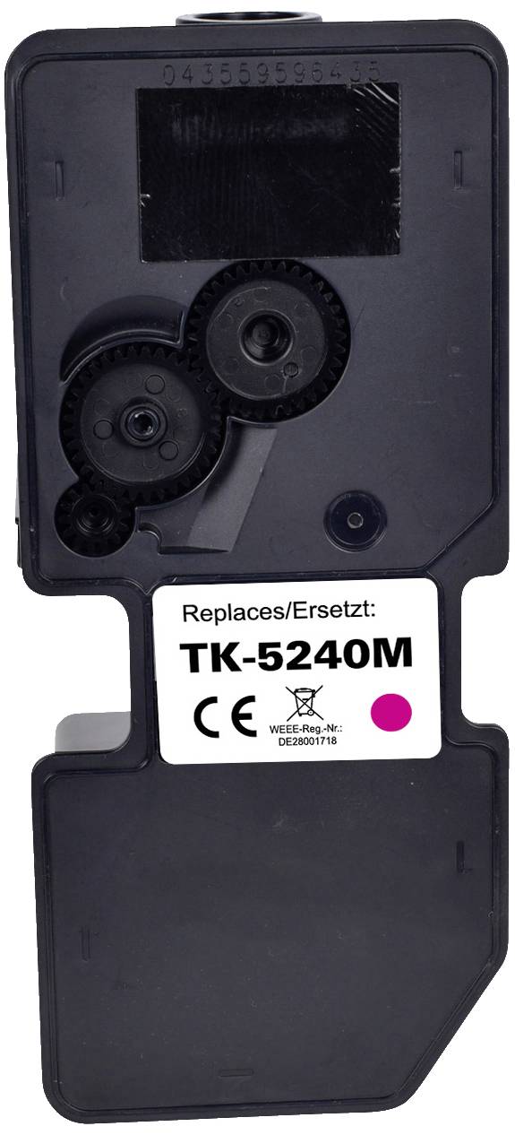 Černá tonerová kazeta, model TK-5240M, s poznámkou "Nahrazuje/Replaces: TK-5240M" a označením CE na štítku.
