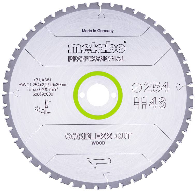 Metabo 628692000 pilový kotouč 254 x 30 mm Počet zubů (na palec): 48 1 ks