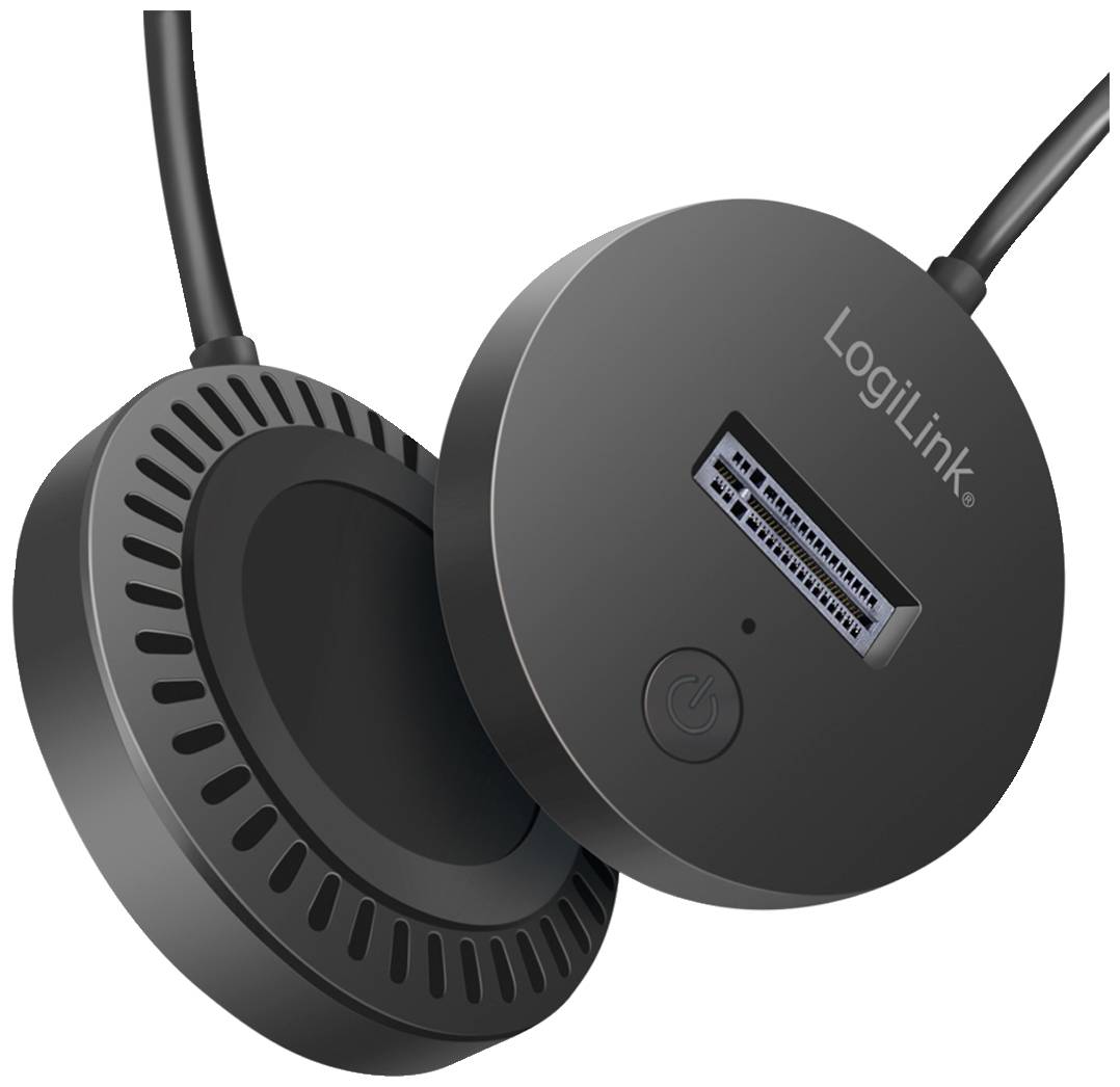 Černý LogiLink HDMI bezdrátový adaptér se dvěma kulatými moduly. Vlevo chladicí žebra, vpravo HDMI port a síťový vypínač.