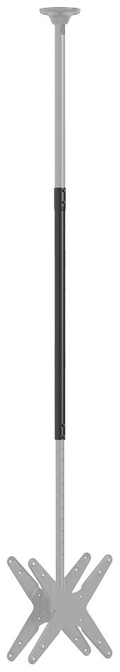 Dlouhý kovový tyč s hvězdicovitou základnou a kulatým krytem nahoře, pravděpodobně navržený jako podpora nebo držák.