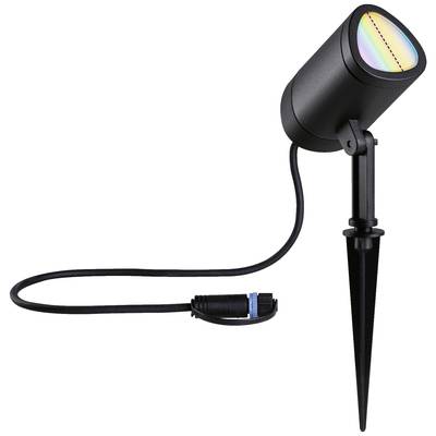 LED zemní svítidlo se zemním hrotem, černé provedení, s měnícím se barevným světlem. Včetně napájecího kabelu a zástrčky, vhodné do exteriéru.