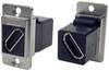 Cliff CP30788M HDMI adaptér zásuvka, vestavná niklová, černá 1 ks