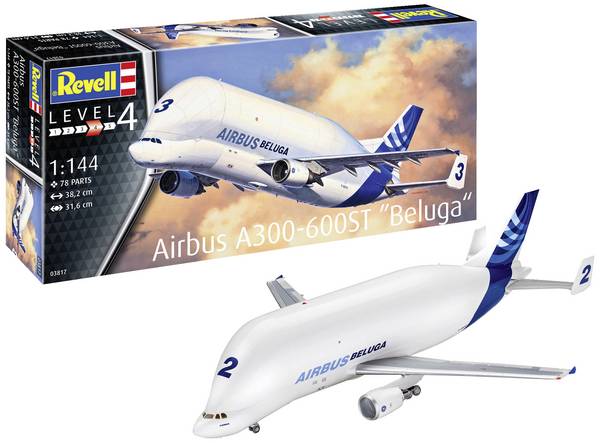 Revell 03817 Airbus A300-600ST Beluga model letadla, stavebnice 1:144