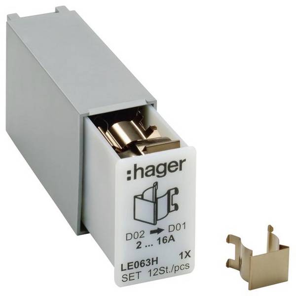 Hager LE063H Upevňovací pružina   Velikost pojistky = D02  63 A   1 ks