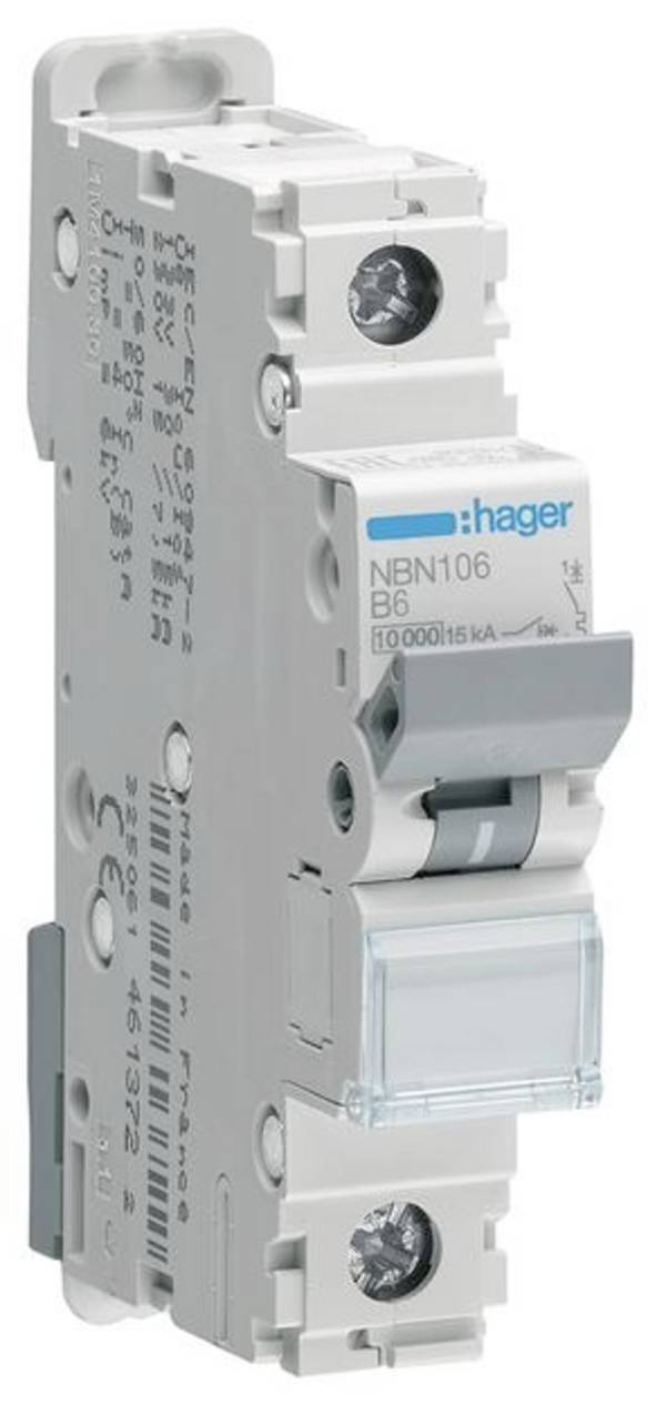 Hager NBN106 NBN106 elektrický jistič 1pólový 6 A 400 V