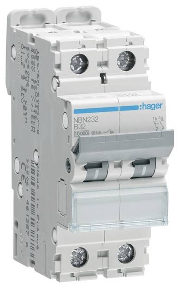 Hager NBN232 NBN232 elektrický jistič 2pólový 32 A 400 V