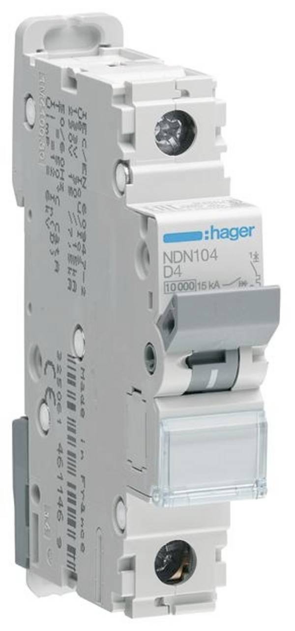 Hager NDN104 NDN104 elektrický jistič 1pólový 4 A 400 V