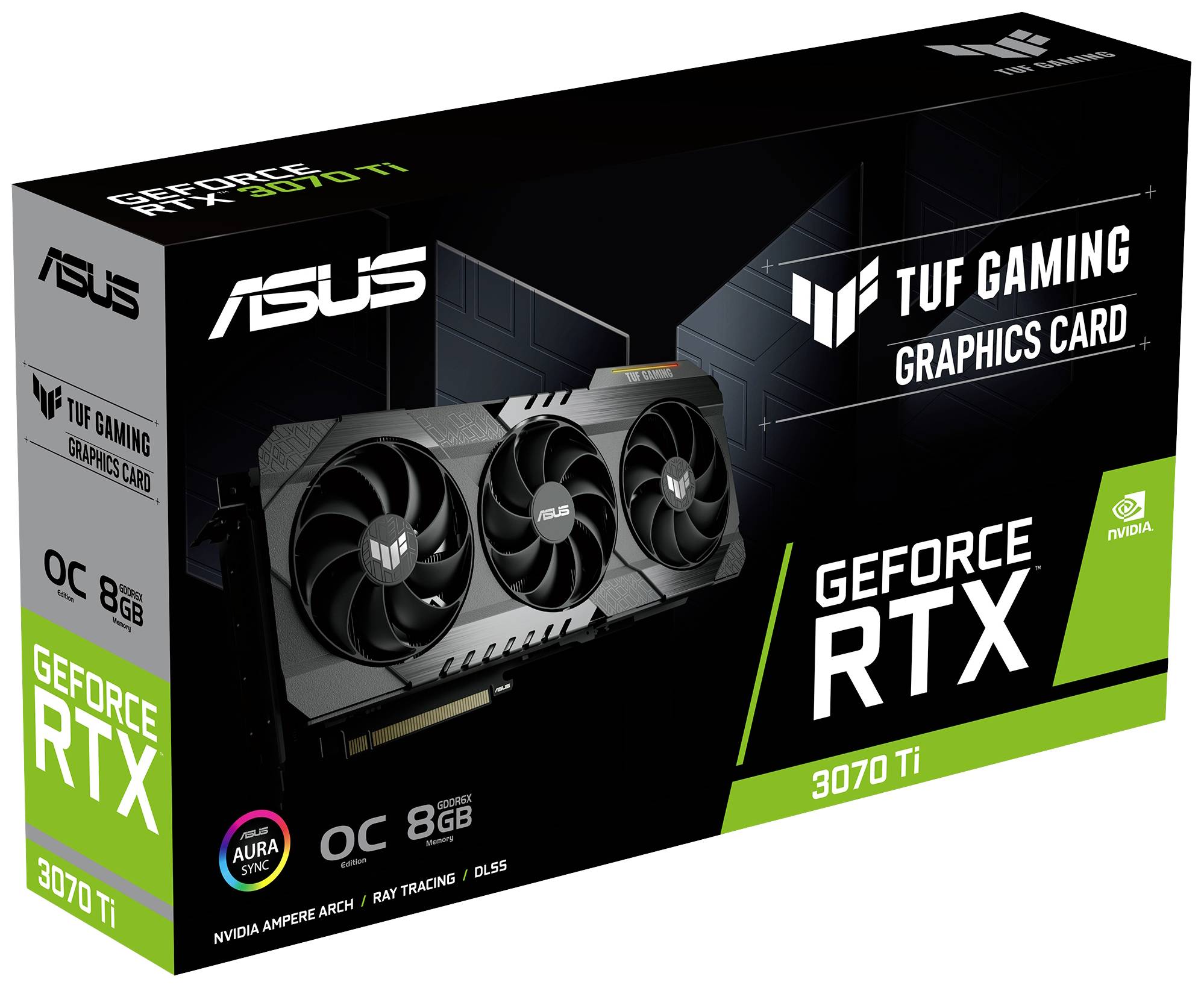 Asus grafická karta Nvidia GeForce RTX 3070 Ti Overclocked 8 GB GDDR6X-RAM  HDMI™, DisplayPort NVIDIA G-Sync , RGB osv