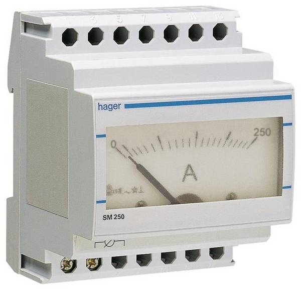 Hager SM250 analogový měřič na DIN lištu