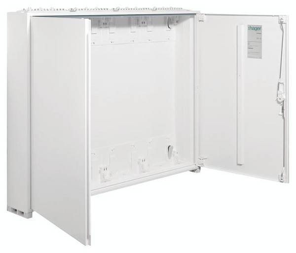 Hager FWB54D panelový rozváděč na omítku Počet modulů (šířka) = 240 Obsah 1 ks