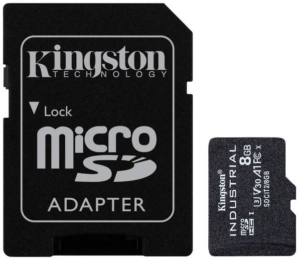 Kingston Industrial paměťová karta microSDHC  8 GB Class 10 UHS-I vč. SD adaptéru