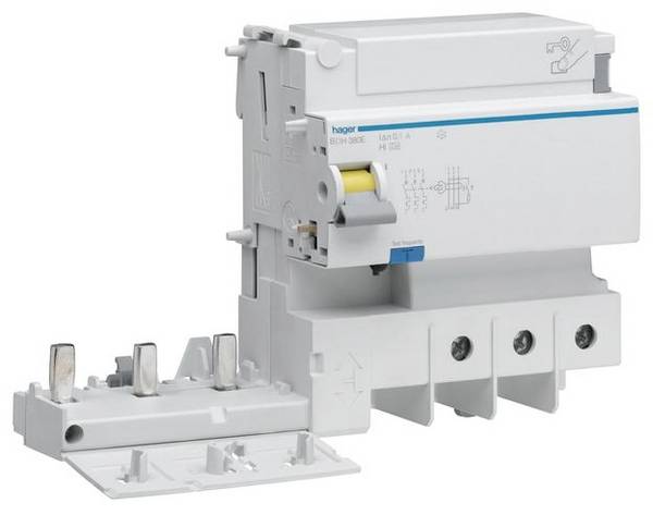 Hager BDH380E BDH380E blok proudového chrániče 3fázový A 3pólový 125 A 0.03 A 230 V