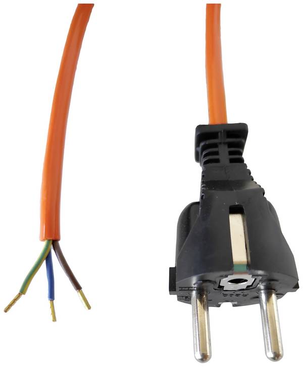 HELU 84660-1 napájecí síťový kabel  oranžová 3 m