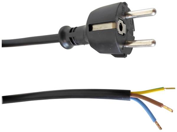 HELU 84470-1 napájecí síťový kabel  černá 5 m