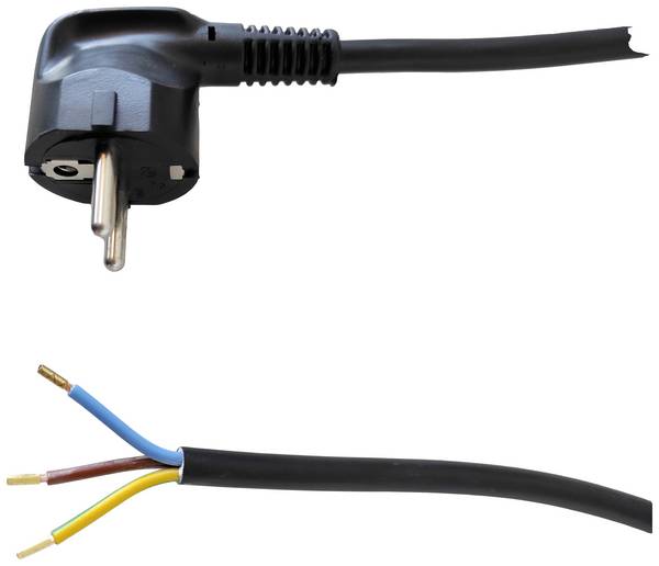 HELU 84405-1 napájecí síťový kabel  černá 3 m