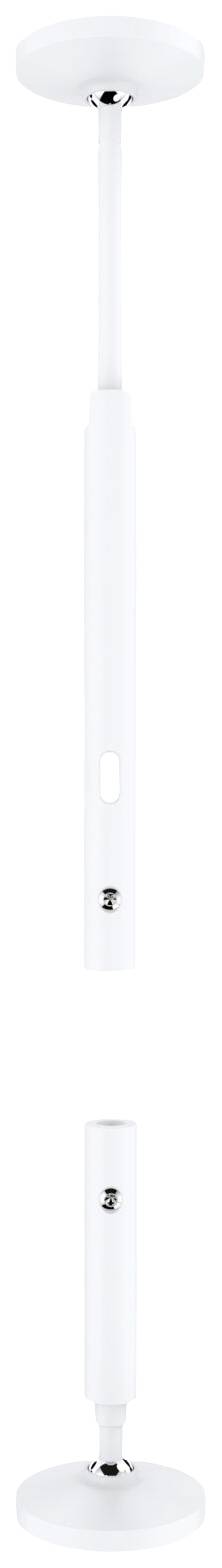 Dva bílé, válcovité objekty s kulatými konci v uspořádání nad sebou, pravděpodobně magnetické.