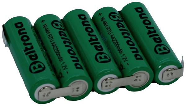 Beltrona RTU5AAZ Akupack 5 x AA pájecí špička ve tvaru Z Ni-MH 6 V 2200 mAh