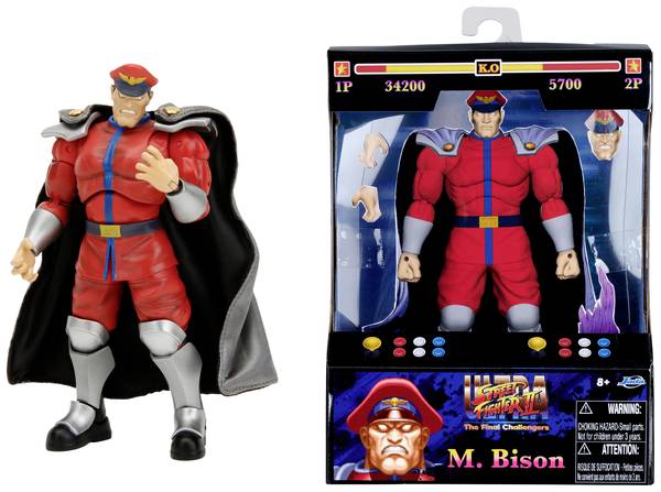 Jada Toys Street Fighter II M. Bison 6" Figure
