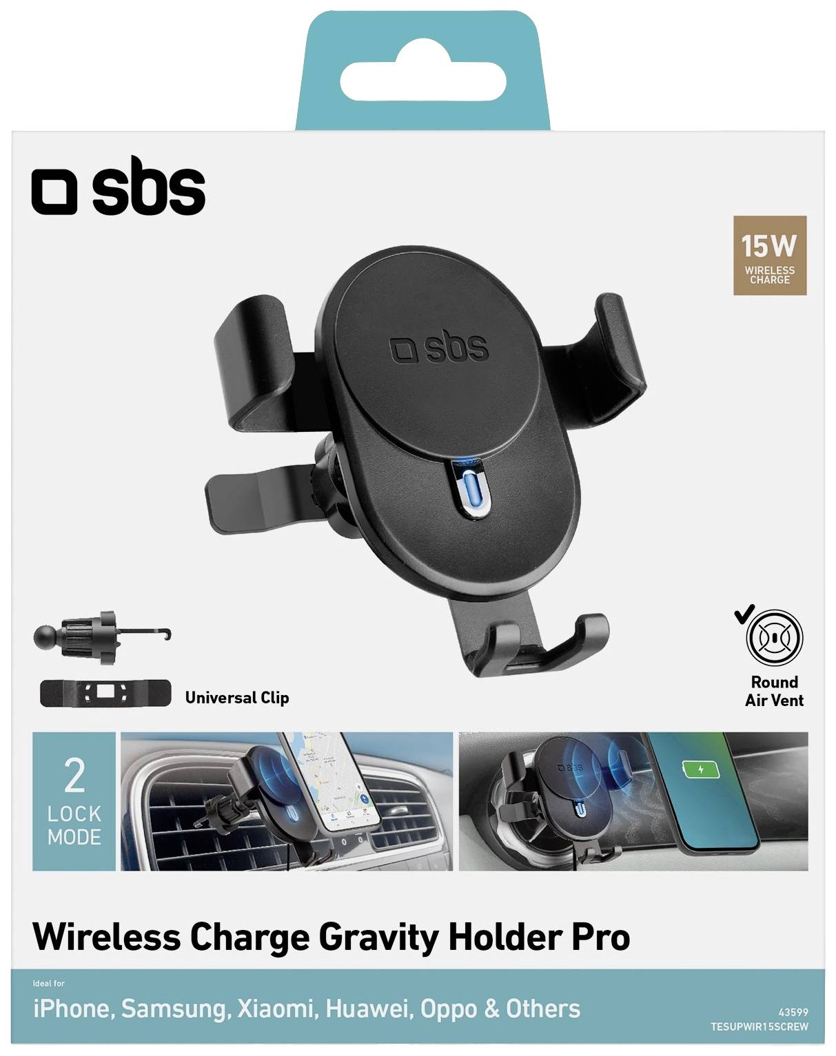 Držák nabíječky pro automobily s bezdrátovou nabíjecí funkcí. Kompatibilní s iPhone, Samsung, Xiaomi, Huawei a dalšími. 15W.