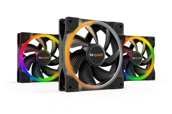 BeQuiet Light Wings PC větrák s krytem černá  včetně LED osvětlení