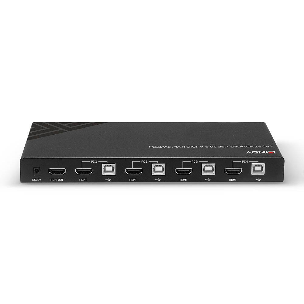 HDMI přepínač s pěti vstupními porty a jedním výstupem. Používá se ke správě několika zařízení připojených k jedné obrazovce.