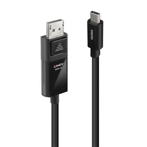 LINDY Kabel pro displeje USB-C®  DisplayPort 1.4 USB-C ® zástrčka, Konektor DisplayPort 2.00 m černá  43342