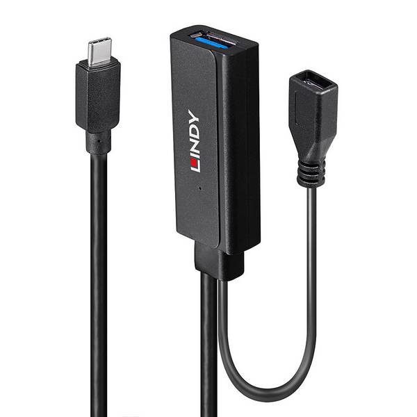 LINDY 43344 USB Hub 2 porty USB-A USB 3.2 Gen1 5 GBit/s s konektorem USB C černá 43344