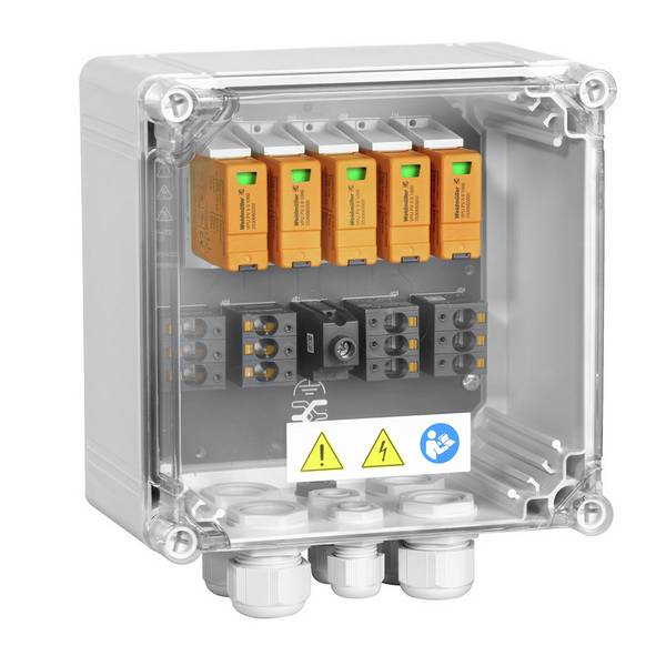 Weidmüller 2866330000 PVN DC 2IN/1OUTX2 2MPPT SPD2R CG 1.1KV Box pro připojení generátoru  Přepětová ochrana pro: fotovoltaické zařízení   Piece 1 ks