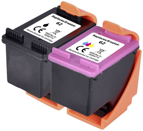 Renkforce Ink náhradní HP 62, N9J71AE, C2P04AE, C2P06AE kompatibilní kombinované balení černá, azurová, purppurová, žlutá  RF-5705430