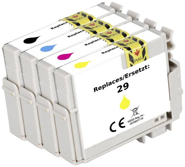 Renkforce Ink náhradní Epson 29, T2986, T2981, T2982, T2983, T2984 kompatibilní kombinované balení černá, azurová, purppurová, žlutá  RF-5705460