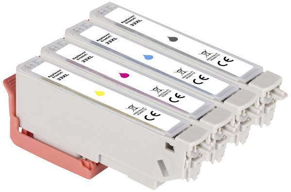 Renkforce Ink náhradní Epson 33XL, T3351, T3361, T3362, T3363, T3364 kompatibilní kombinované balení foto černá, azurová, purppurová, žlutá  RF-5706062