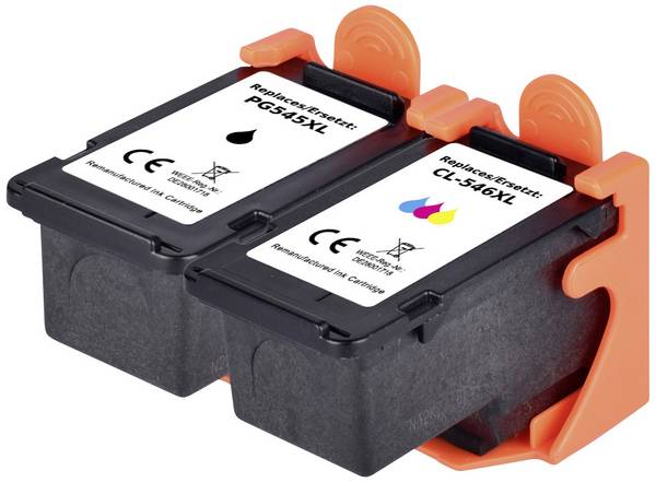 Renkforce Ink náhradní Canon PG-545 XL, CL-546 XL kompatibilní kombinované balení černá, azurová, purppurová, žlutá  RF-5706064