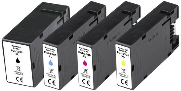 Renkforce Ink náhradní Canon PGI-1500BK XL, PGI-1500C XL, PGI-1500M XL, PGI-1500Y XL kompatibilní kombinované balení černá, azurová, purppurová, žlutá  RF-5706078